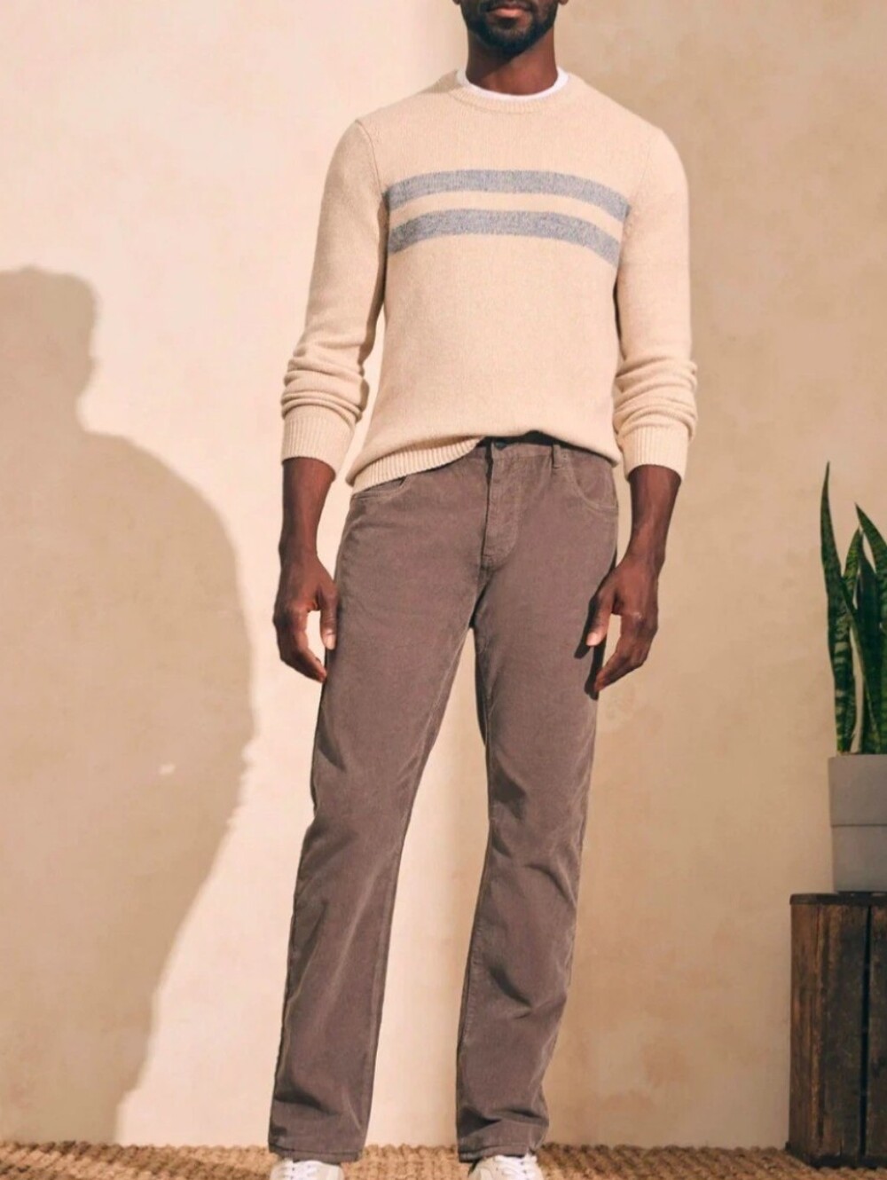 Faherty | Stretch Corduroy 5 Pocket | Brown
